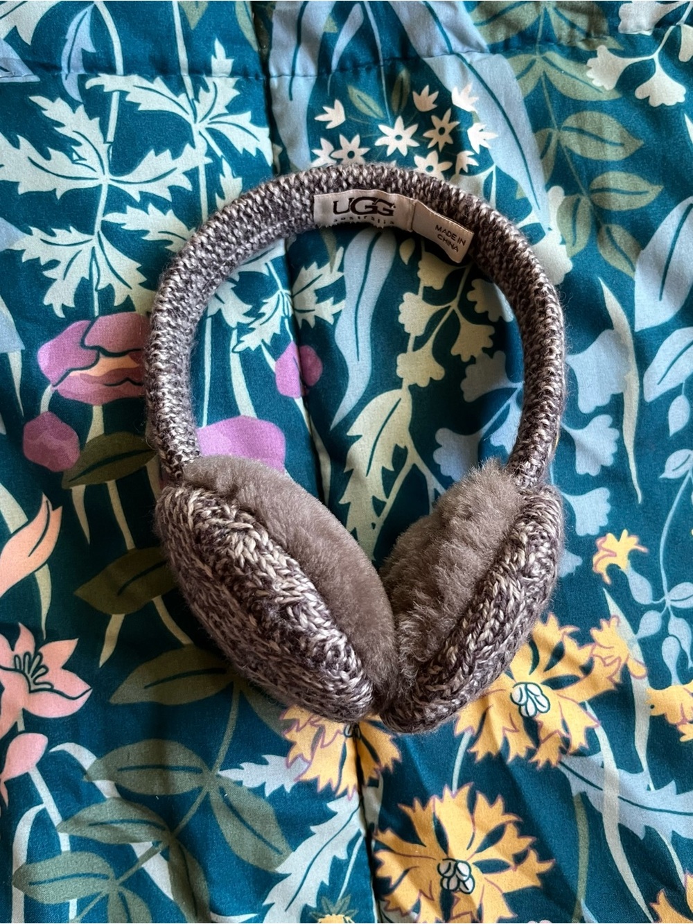 UGG Knit Ear Warmers with Plush Faux-Shearling